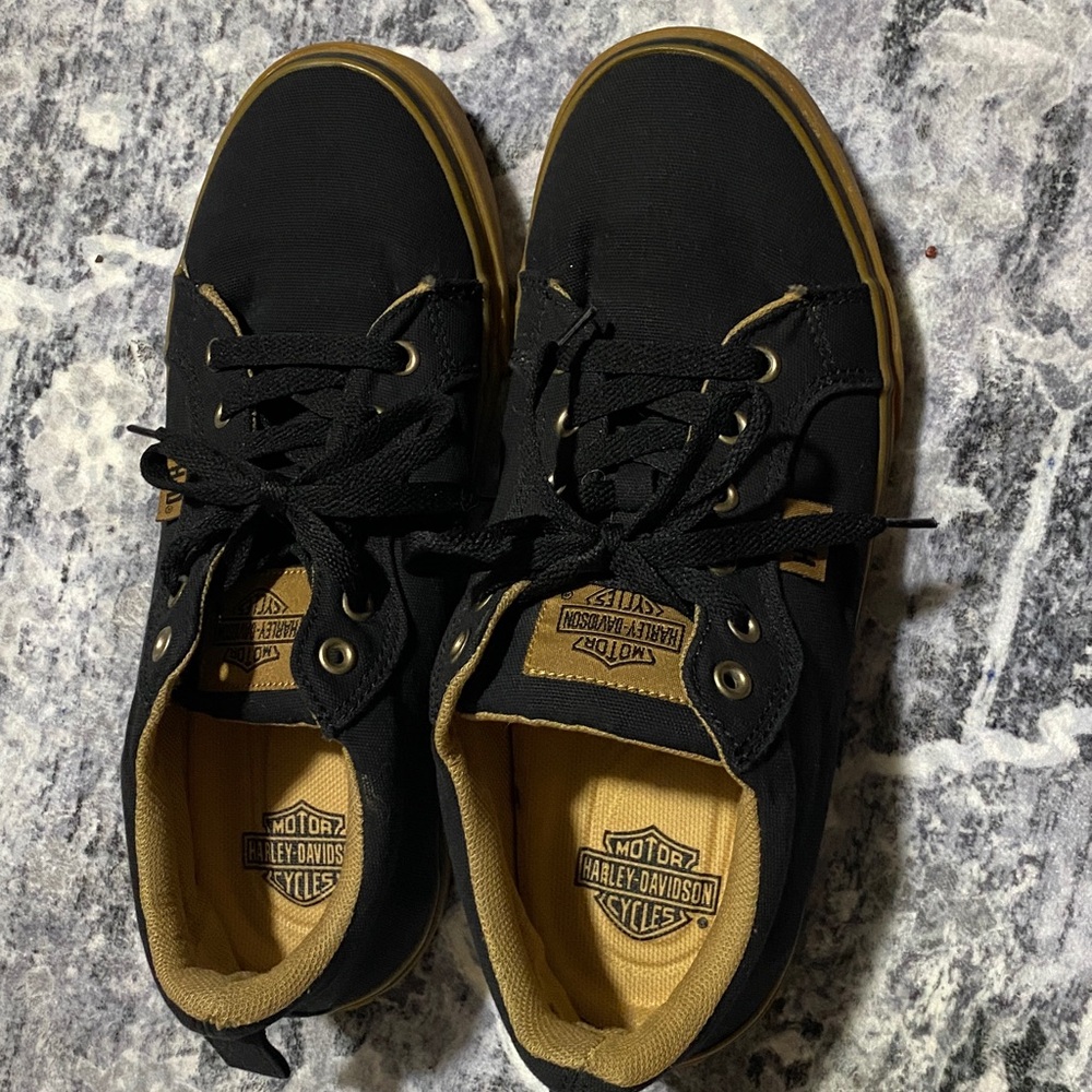 Harley-Davidson Men Black and Tan Sneakers - Picture 6 of 8